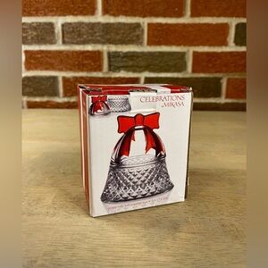 Celebrations MIKASA Crystal Bell TeaLight Candle  Holder 3" RUBY‎ RED